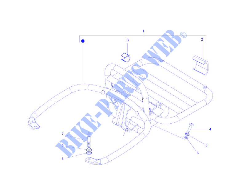 Rear luggage rack for VESPA GTS ie 2011