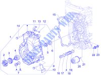 Flywheel magneto cover   Oil filter for VESPA GTS ie 2014