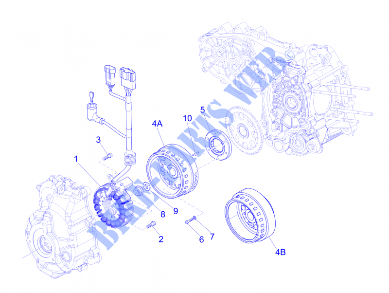 Flywheel magneto for VESPA GTS ie 2015