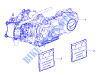 Engine, assembly for VESPA GTV 4T 4V ie Touring 2015