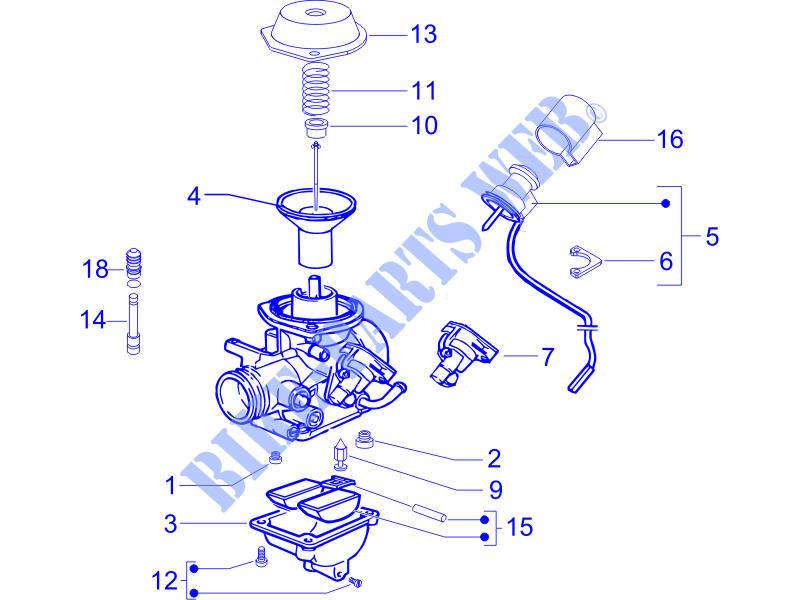 Carburetor's components for VESPA LX 4T E3 2008