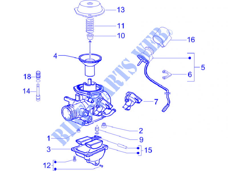 Carburetor's components for VESPA LX 4T E3 2010