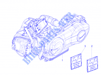 Engine, assembly for VESPA LX 4T 2V ie E3 2013