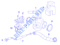 Carburettor, assembly   Union pipe for VESPA LX 2T 2013