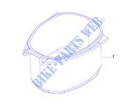 Helmet huosing   Undersaddle for VESPA LXV 4T Navy E3 2008