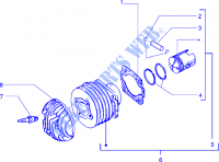 Cylinder piston wrist pin unit for VESPA PX 2016