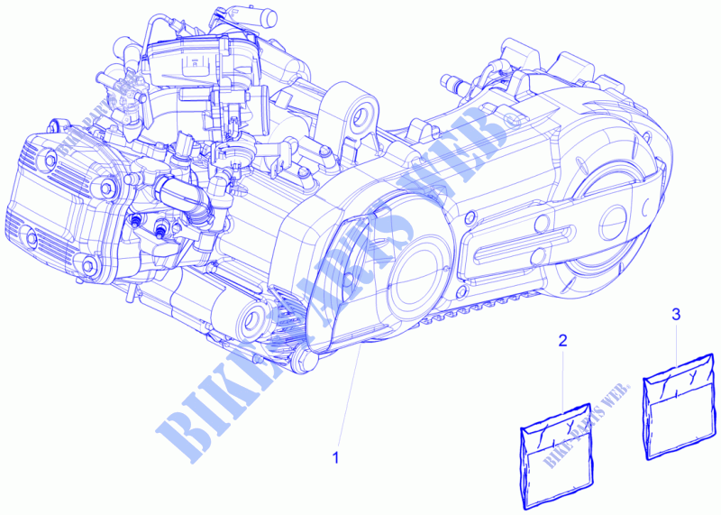 Engine, assembly for PIAGGIO MP3 500 Business ABS E3-E4 2016
