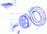 Rear wheel for PIAGGIO HEXAGON LX4 1999