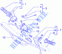 Handlebars component parts for GILERA GSM 2001
