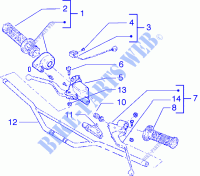 Handlebars component parts for GILERA H@k 2001