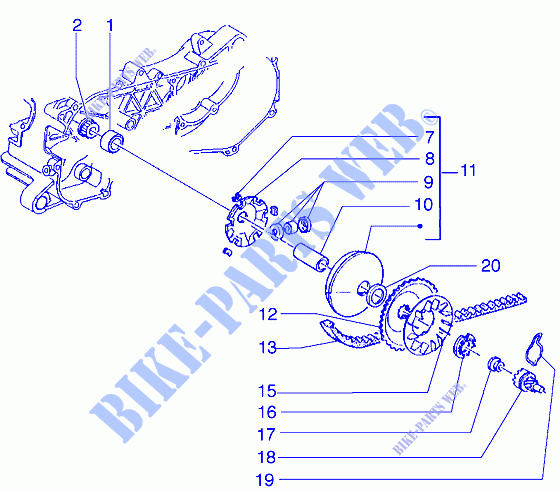 Driving pulley for GILERA ICE 2004