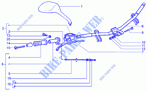 Handlebars component parts for GILERA Runner 125 VX 4T 2002