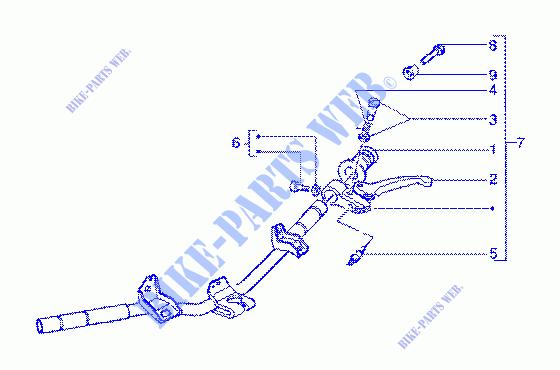 Handlebars component parts for GILERA Runner 180 FXR 2T 2002