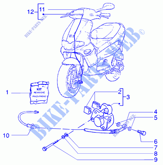 Front brake caliper transmissions for GILERA Runner 200 VXR 4T 2002