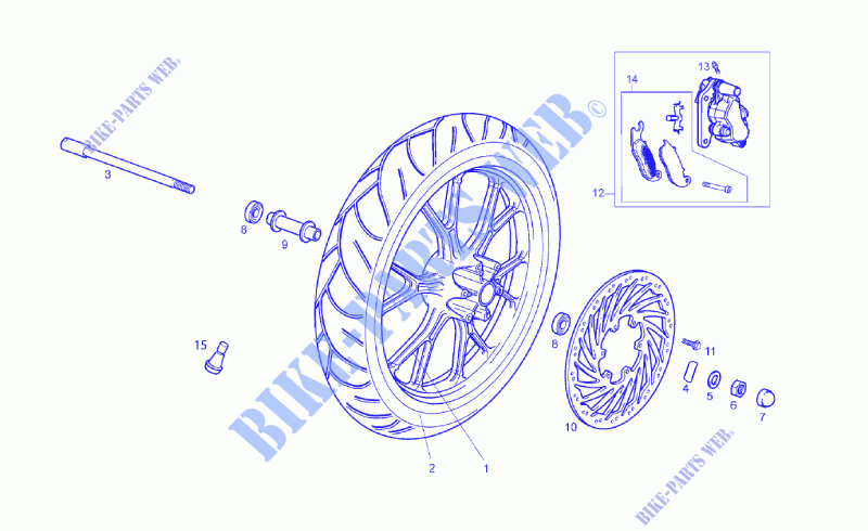 Front wheel for GILERA SMT 50 2016