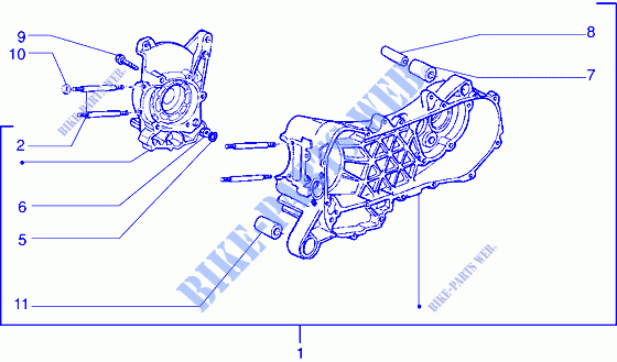 Crankcase for VESPA 50 4T Other year