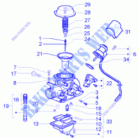 Carburettor (Walbro Keihin) for VESPA ET4 150 Leader Other year