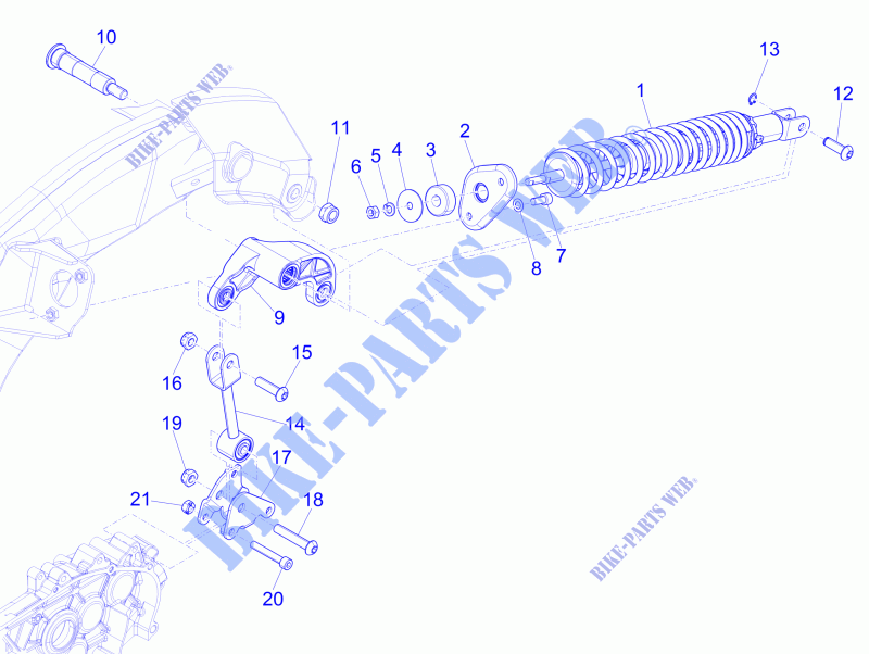 Rear suspension   Shock absorber/s for VESPA 946 ARMANI 125 4T 3V ABS E3 2015