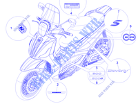 STICKERS   LABELS for PIAGGIO Beverly 300 ie ABS Euro 4 2019