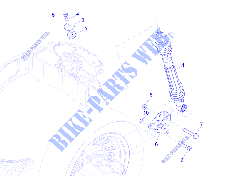 Rear suspension   Shock absorber/s for VESPA Elettrica Motociclo 70 km/h 2019