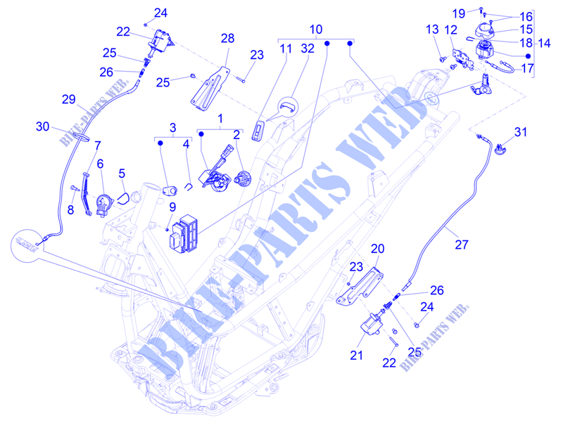 LOCKS for PIAGGIO Beverly 300 4T/4V HPE Euro 5 ABS 2021