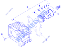 Cylinder piston wrist pin unit for PIAGGIO ZIP 100 4T NOABS E2-E3 2011-2021 (APAC) 2011