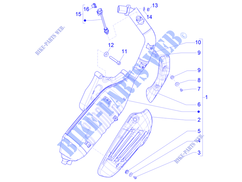 EXHAUST for VESPA Sprint 150 Sport Euro 5 ABS 2020