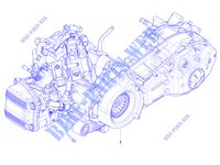 ENGINE ASSEMPLY for PIAGGIO MP3 530 HPE RST Exclusive E5 2022