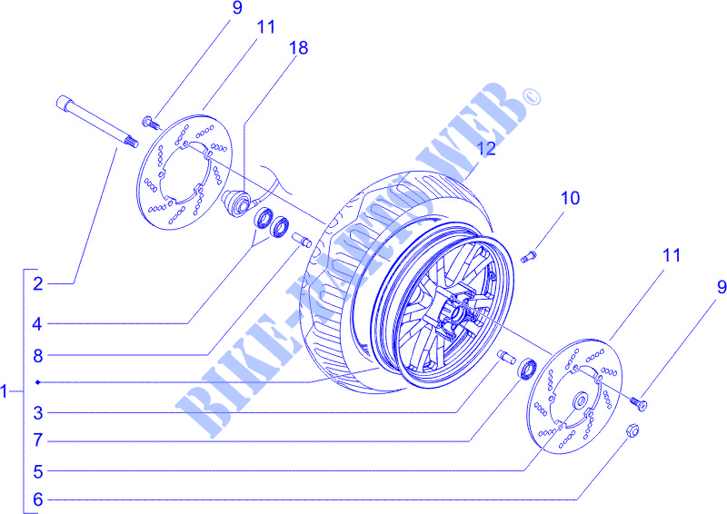 Front wheel for PIAGGIO Beverly 2005