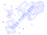 Throttle body   Injector   Union pipe for PIAGGIO BV 2008