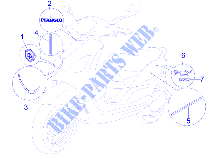 Plates   Emblems for PIAGGIO Fly 4T 2008