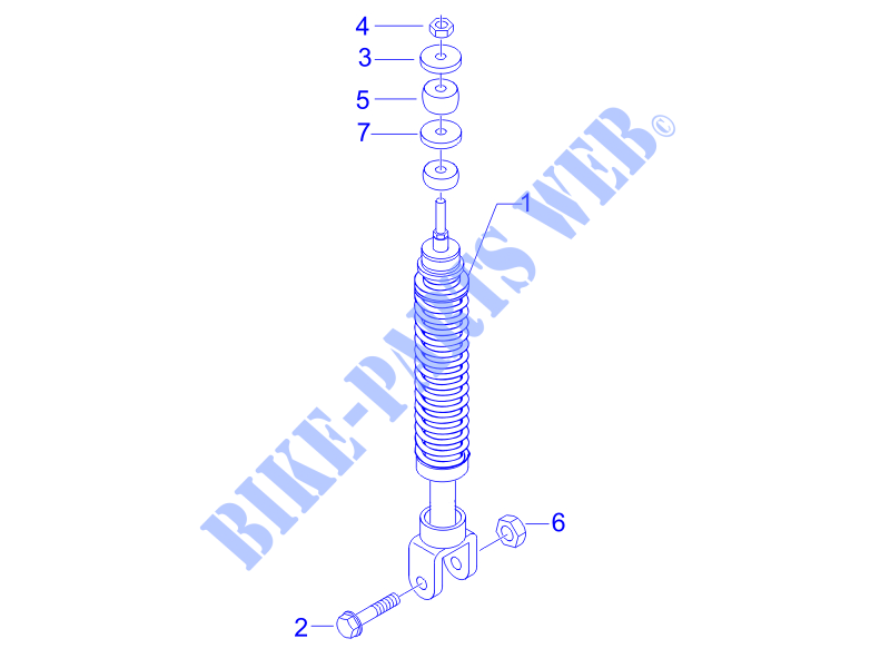Rear suspension   Shock absorber/s for PIAGGIO Fly 4T 2011