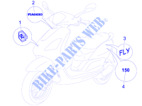 Plates   Emblems for PIAGGIO Fly 4T 2007
