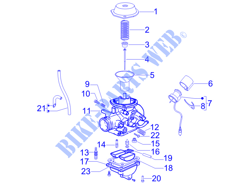 Carburetor's components for PIAGGIO Fly 4T (25-30Km/h) 2008