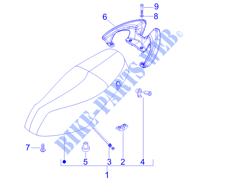 Saddle/seats for PIAGGIO Fly 4T (25-30Km/h) 2008