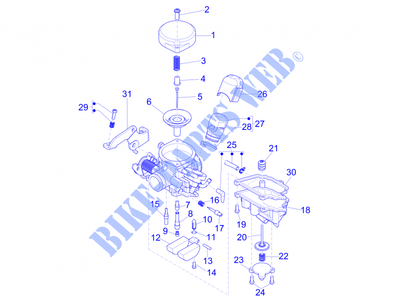 Carburetor's components for PIAGGIO Fly 4T 2V 2015