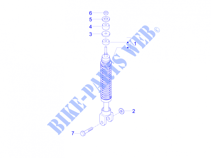Rear suspension   Shock absorber/s for PIAGGIO Fly 4T 2V 25-30Km/h 2014