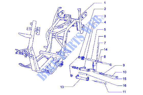 Chassis Swingingarm side stand for PIAGGIO Hexagon LX Before 200