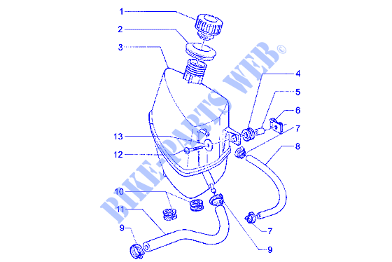 Expansion tank for PIAGGIO Hexagon LX Before 200