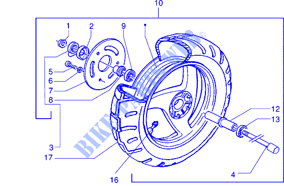 Front wheel for PIAGGIO NRG Extreme Before 200