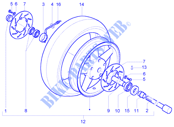 Front wheel for PIAGGIO X9 Evolution Other year