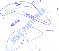 Wheel compartment Mudguard for PIAGGIO X9 Other year