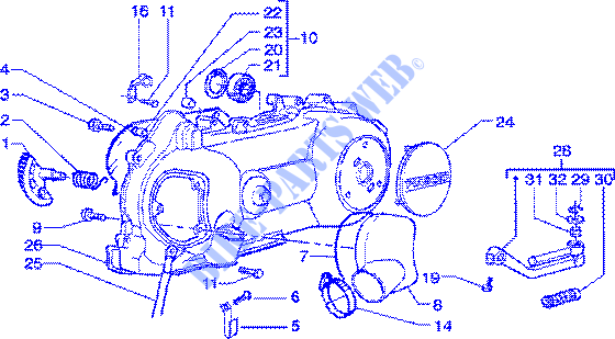 Kickstarter crankcase cooling for PIAGGIO Zip 4T Other year