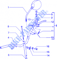 Handlebars component parts for PIAGGIO Zip elettrico Before 200
