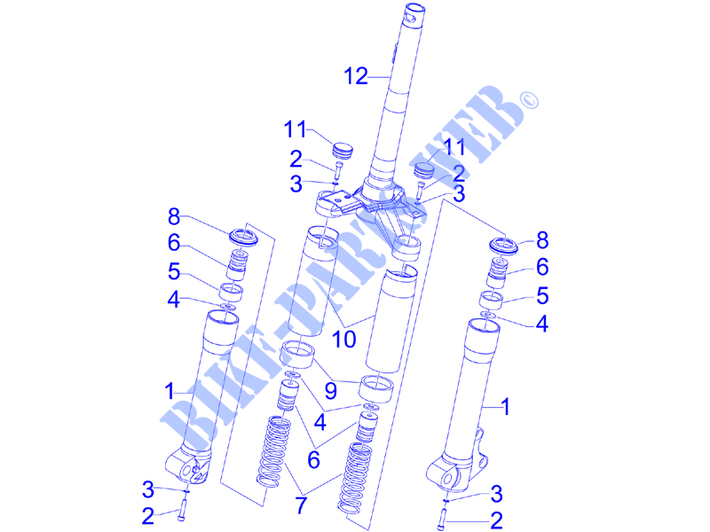 Fork's components (MVP) for PIAGGIO Liberty 2T 2008