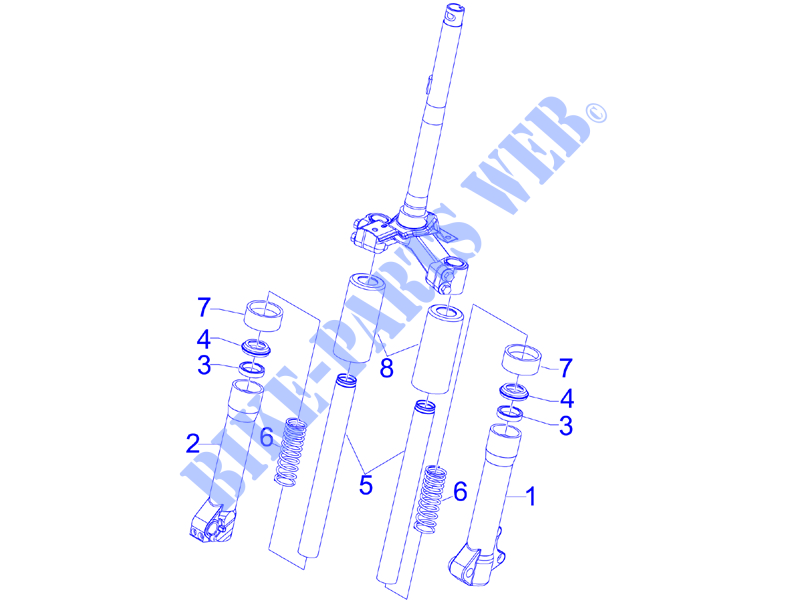 Fork's components (Escorts) for PIAGGIO Liberty 4T PTT (D) 2007