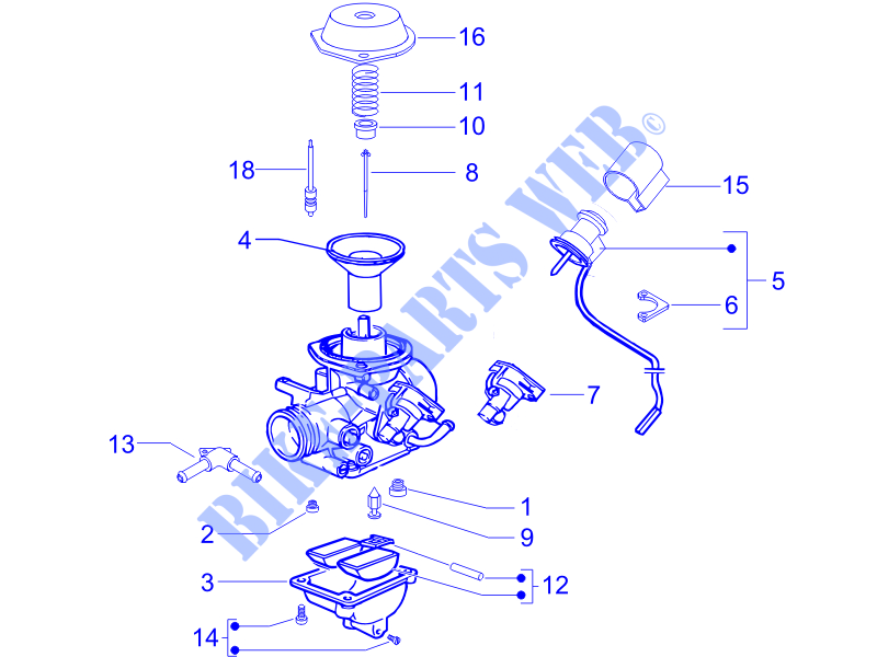 Carburetor's components for PIAGGIO MP3 2008