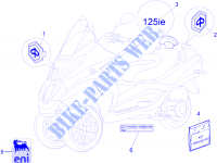 Plates   Emblems for PIAGGIO MP3 ie 2008