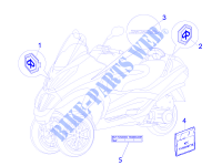 Plates   Emblems for PIAGGIO MP3 ie MIC 2010