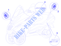 Plates   Emblems for PIAGGIO MP3 ie 2007